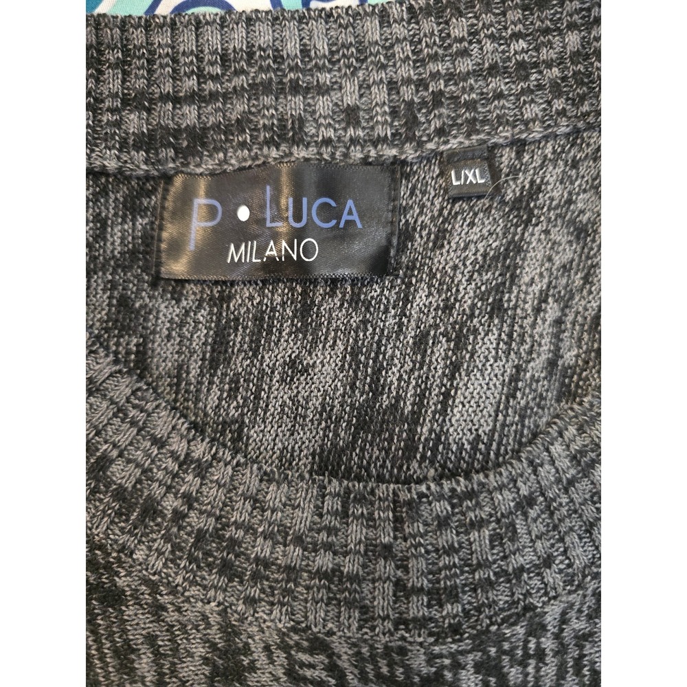 P. Luca Milano Lagenlook Layered Asymmetrical Sharkbite Tunic Sweater L/XL - Picture 9 of 10